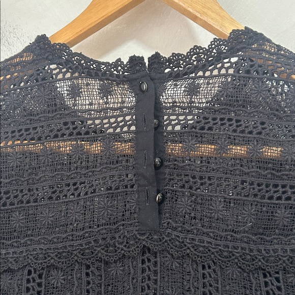 Sezane Madeline blouse, black, size 34, US size 2 XS - Picture 9 of 11